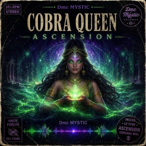 Dans Cobra Queen Ascencion, la Reine Cobra s’éveille. Ses écailles chantent, ses mouvements sculptent le rythme, son souffle devient vibration. Les 16 titres sont des offrandes : sitars en feu, voix sacrées, basses qui ondulent comme des serpents de lumière. L’Inde y danse, Bollywood y brille, la psytrance y brûle. C’est une ascension, un rituel, une métamorphose. Un album qui mord, qui charme, qui élève.